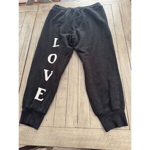 WILT Love Graphic Black Cotton Jogger Sweatpants Size Medium